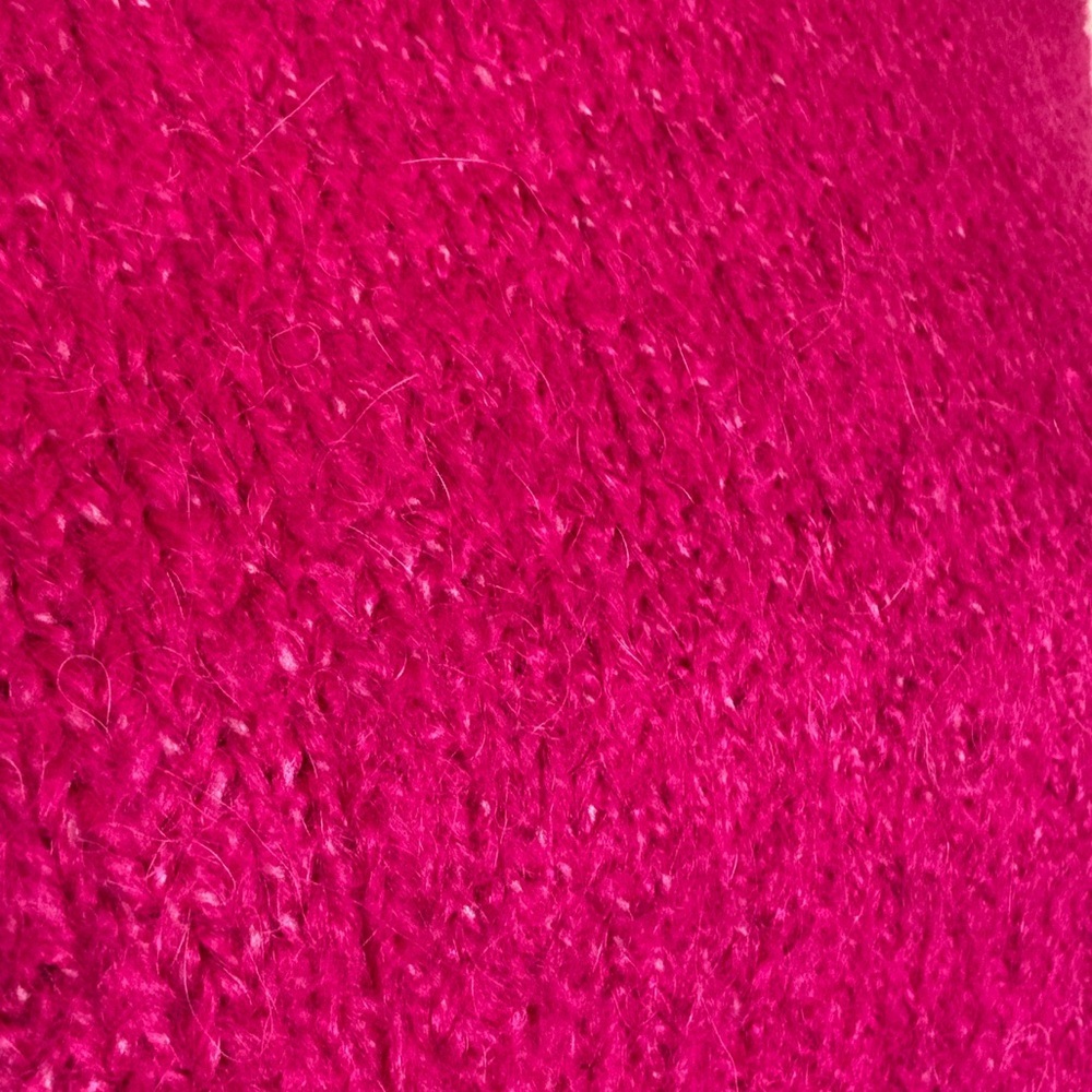 NWT Pistola Woman’s Medium OverSized Vibrant Pink Mock Neck Long-Sleeve Sweater - Picture 10 of 10